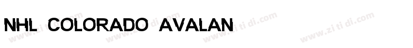 NHL Colorado Avalan字体转换